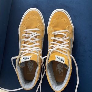 Yellow high top vans